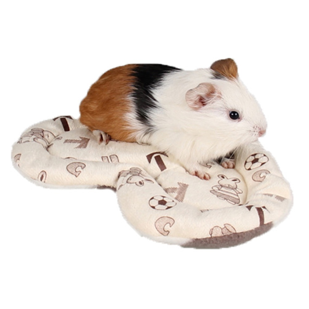 Heart Shape Pet Hamster Mats Soft Plush Guinea-pig Cage Cushion Pads Winter Warm Squirrel Hedgehog Rabbit Nest Bed Beige - Image 3