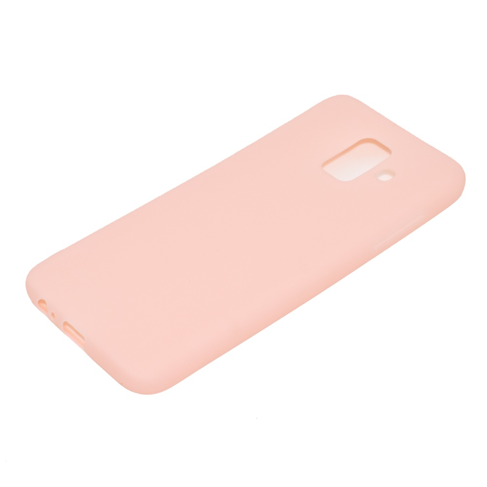 for Samsung A6 2018 Lovely Candy Color Matte TPU Anti-scratch Non-slip Protective Cover Back Case Light pink - Image 2