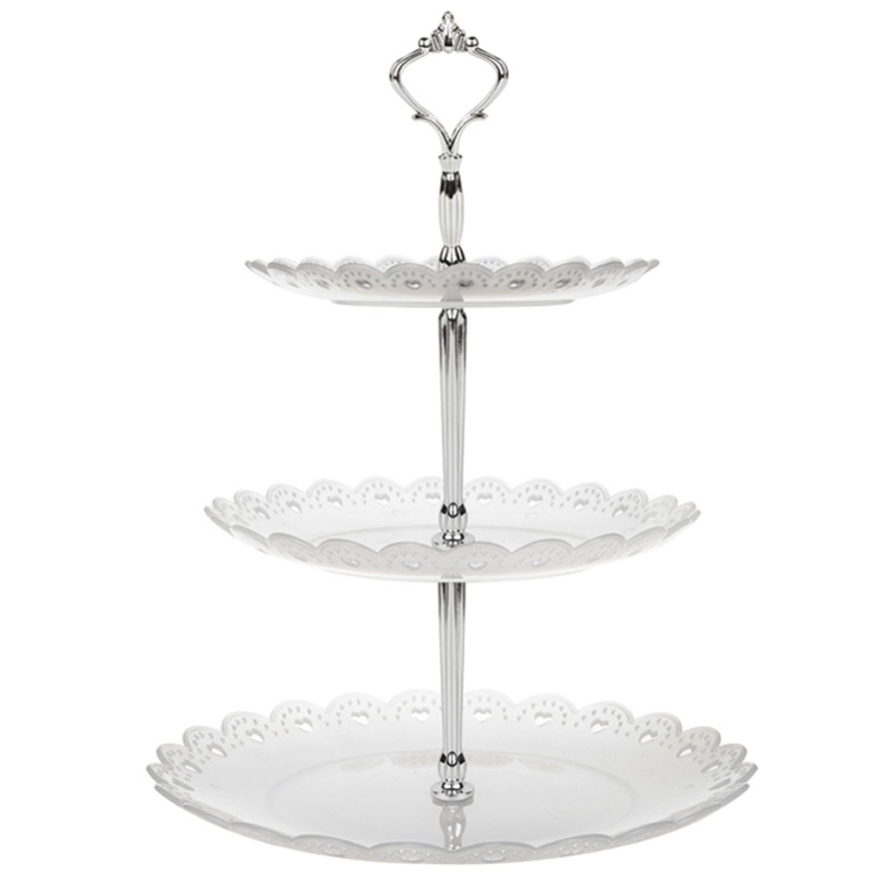 3 Tier Cake Stand Afternoon Tea Wedding Plates Party Display Rack Decorating Tool Transparent