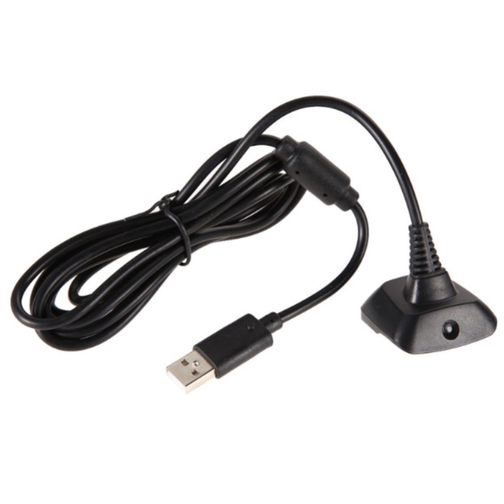 USB Charging Cable for XBOX360 Wireless Game Controller Charger black - Image 2