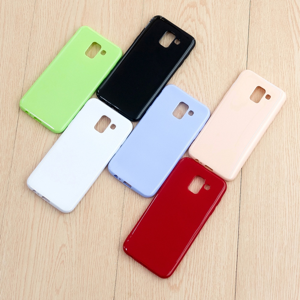 For Samsung J6/J6 Plus 2018 Smartphone Cover Shock Absorption Glossy TPU Phone Case Mobile Soft Shell Milk white - Image 2