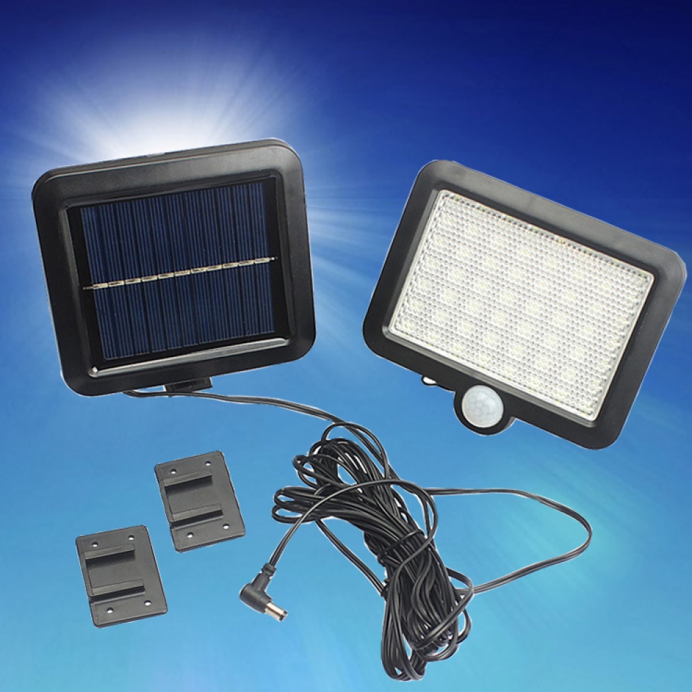 100LEDs Solar Charging Wall Light with COB Lamp Beads Human Body Induction for Outdoor Garage 120COB - Image 3