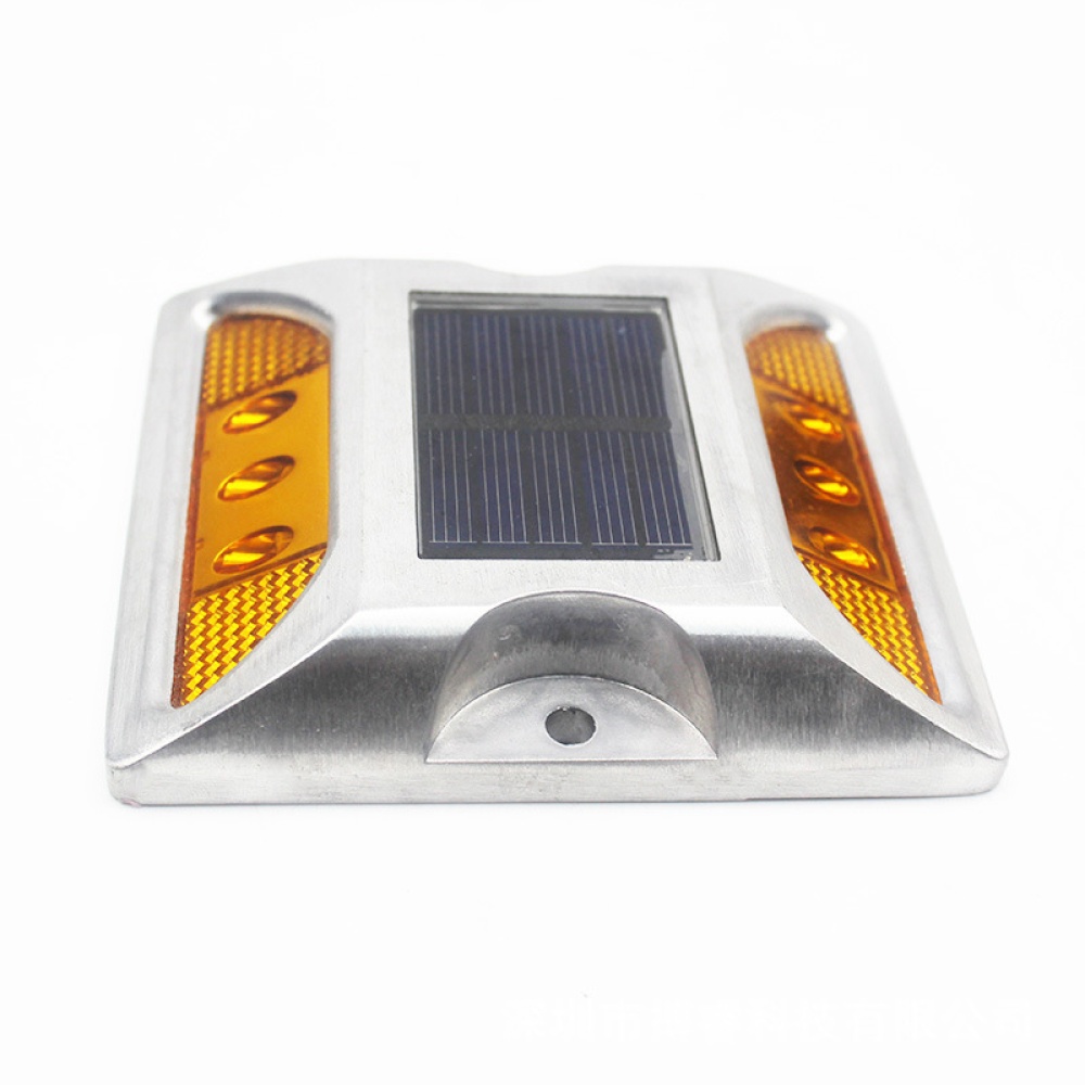 6LEDs Solar Road Stud Light Double Sided Cast Aluminum Lamp Blue-always on - Image 2