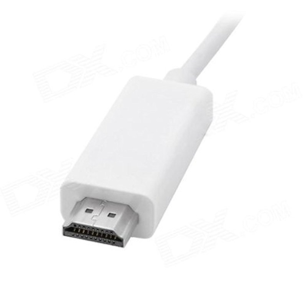 1080P 30 Pin Dock Male to HDMI Adapter Cable For iPhone Ipad Itouch- White - Image 2