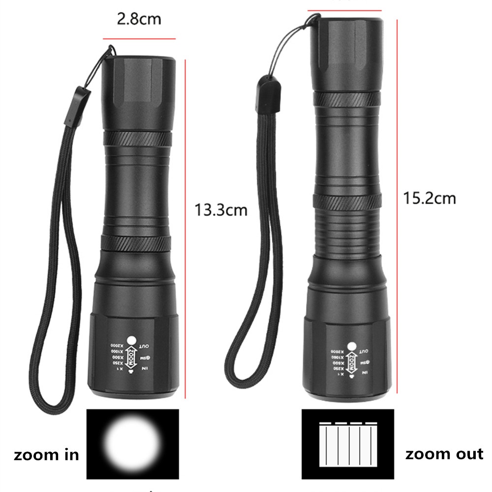 XPL-V6 LED High Power Flashlight Torch Zoomable Linterna White light 6500K - Image 3