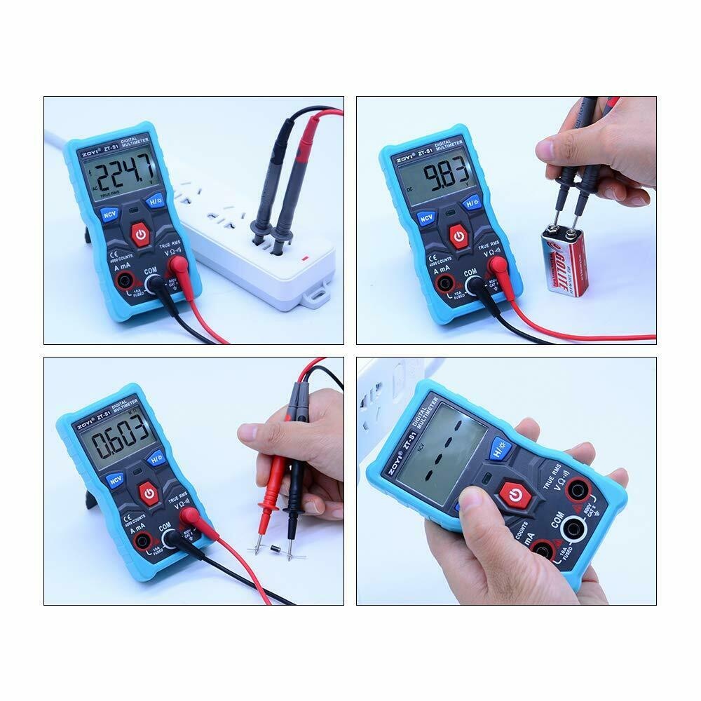 ZOYI ZT-S1 Digital Multimeter Tester Autoranging True RMS with NCV DATA HOLD LCD Backlight+Flashlight - Image 3