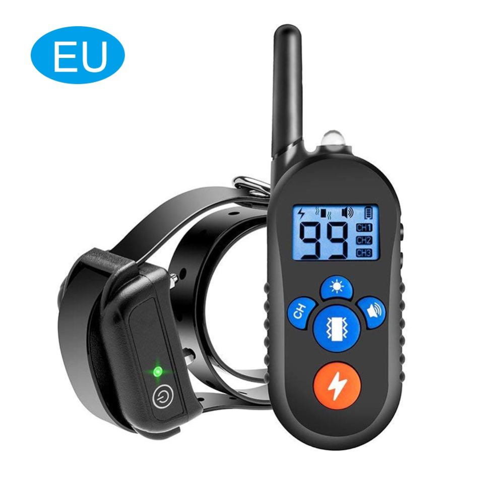 Dog Training Device Barking Stopper Electric Shock Vibration Warning Collar Anti EU plug - Image 3