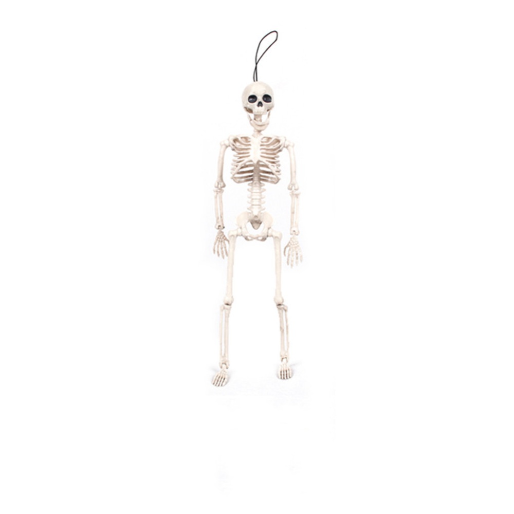 Halloween Simulate Skeleton Human Bones Skull Figurine for Haunted House Decoration Prop As shown