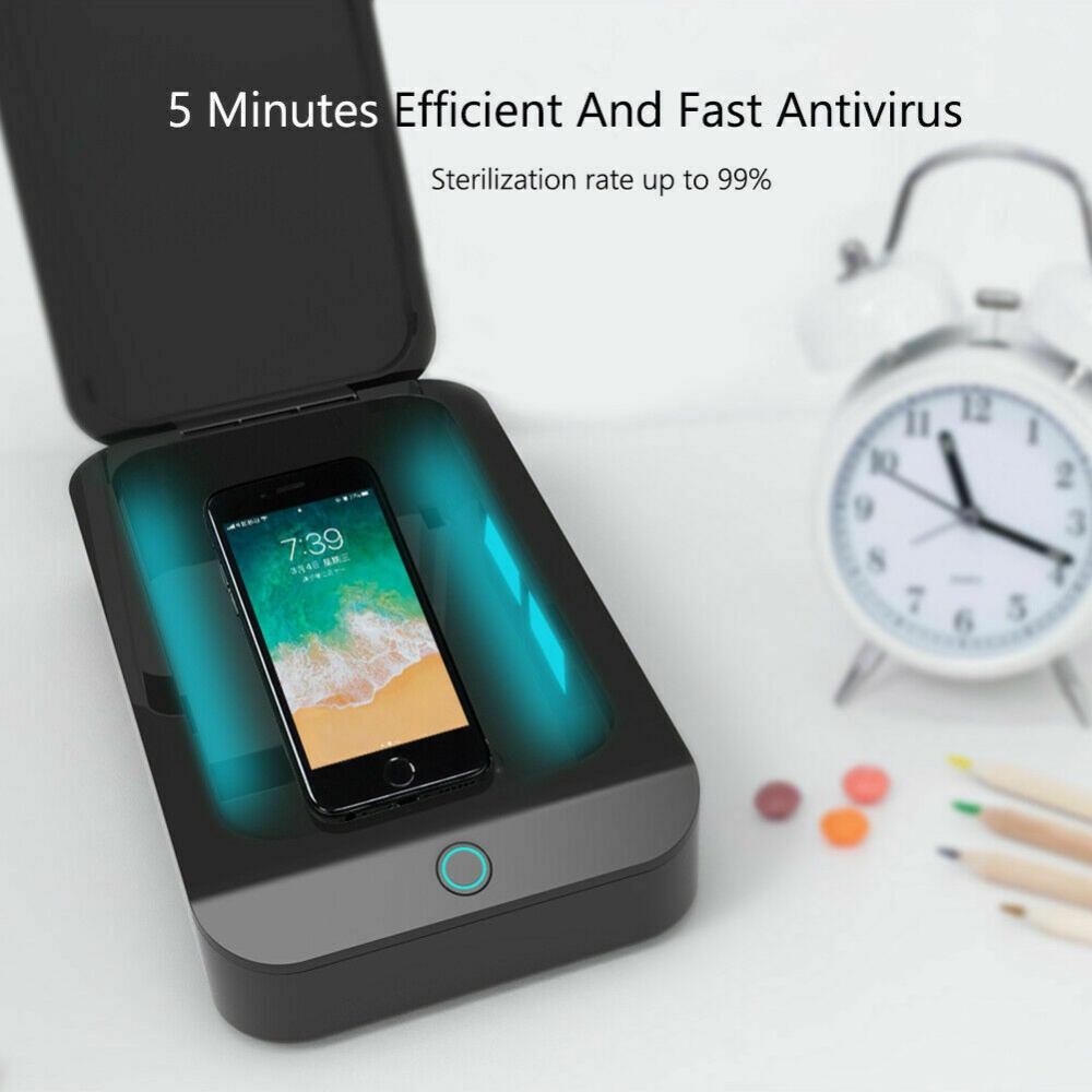 X2 UV Phone Wireless Charger Sterilizer Box Jewelry Toothbrush Watch Cleaner Personal Sanitizer Disinfector black_X2 - Image 2