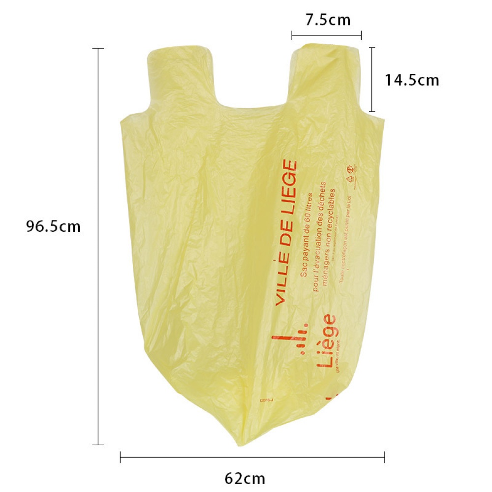 Large Size Thicken Garbage Bag Double Ear Bags for Kitchen Living Room Toilet Trash Bin Yellow 96 * 62 thick 2.5 silk 10 pcs / roll - Image 3