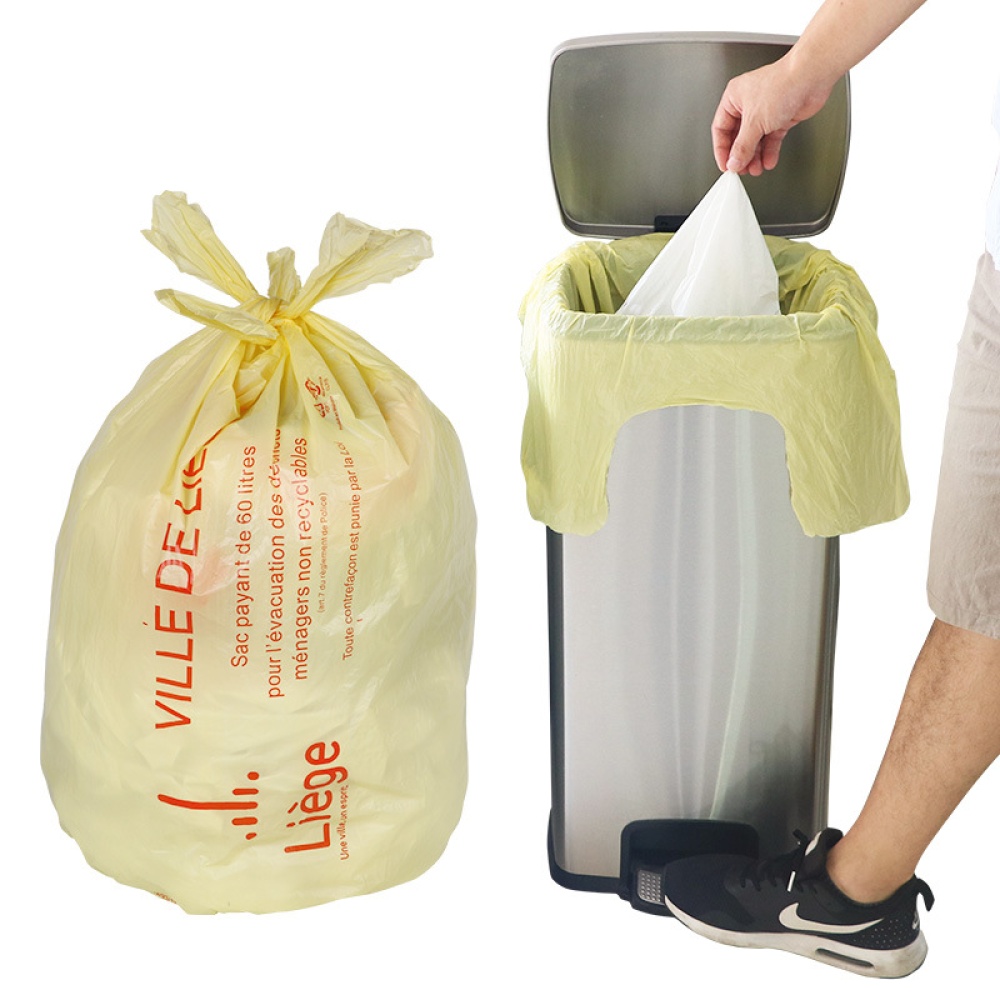 Large Size Thicken Garbage Bag Double Ear Bags for Kitchen Living Room Toilet Trash Bin Yellow 96 * 62 thick 2.5 silk 10 pcs / roll - Image 2