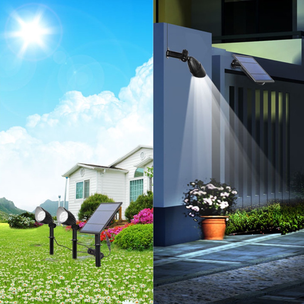 2 in 1 7LEDs Outdoor Landscape Lawn Light Solar Security for Yard Garden Pathway 5W warm light (3000K) - Image 3