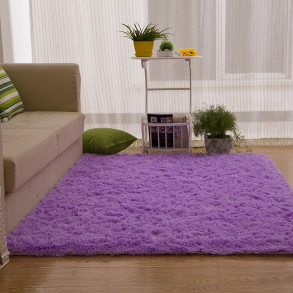 50X80CM Bathroom Mat Non-Slip Water Absorbent Super Plush Washable Rug purple - Image 3