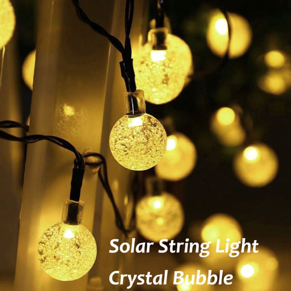 30LED Solar Lamp Fairy Strings 7 M RGB Crystal Ball Warm String Lights Garden Christmas Light meters 50 lights - Image 3