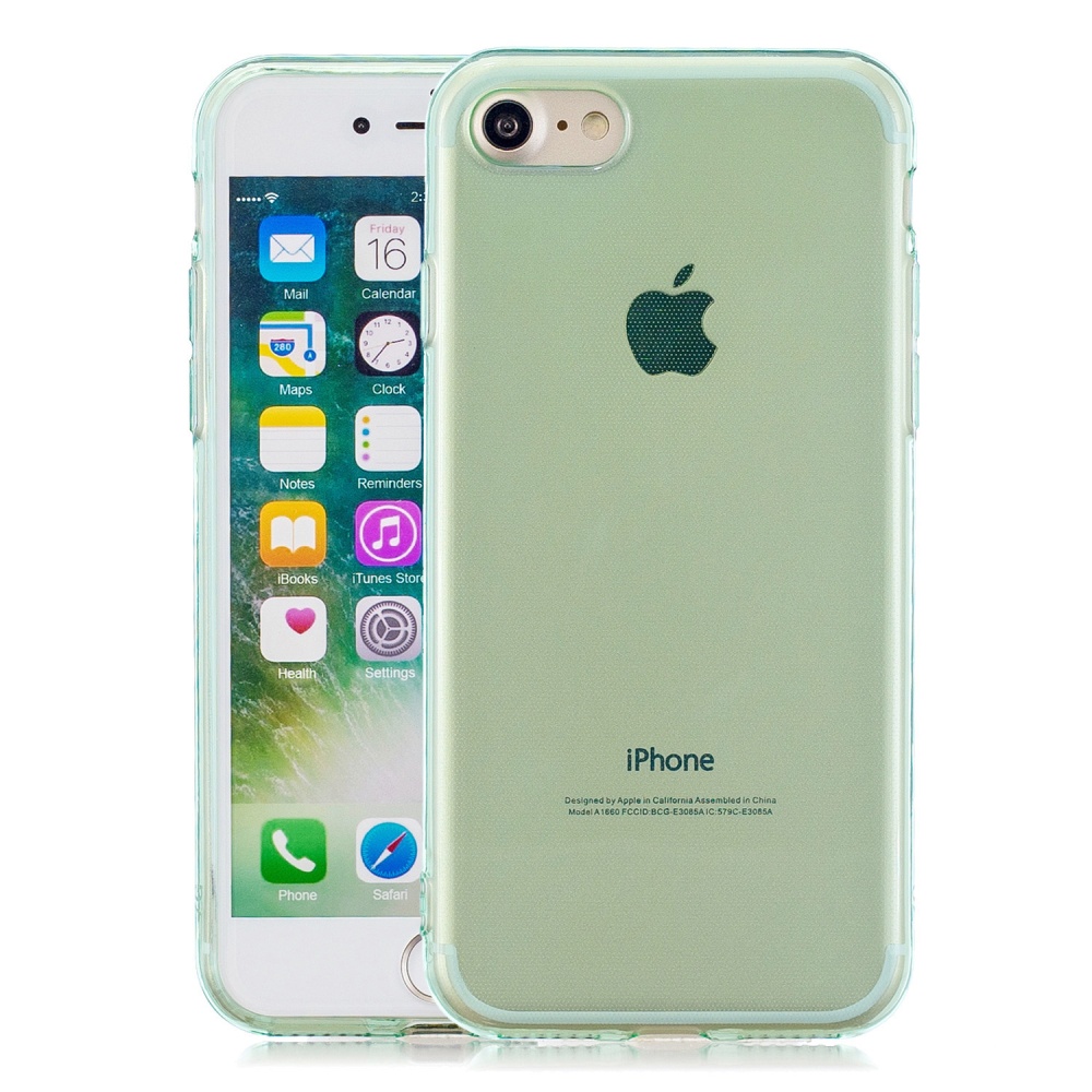 for iPhone 6/6S / 6 Plus/6S Plus 7/8 7 Plus/8 Clear Colorful TPU Back Cover Cellphone Case Shell Green - Image 2