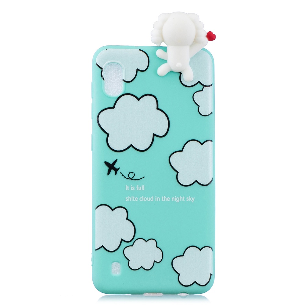 For Samsung A10 3D Cute Coloured Painted Animal TPU Anti-scratch Non-slip Protective Cover Back Case Cloud - Image 2