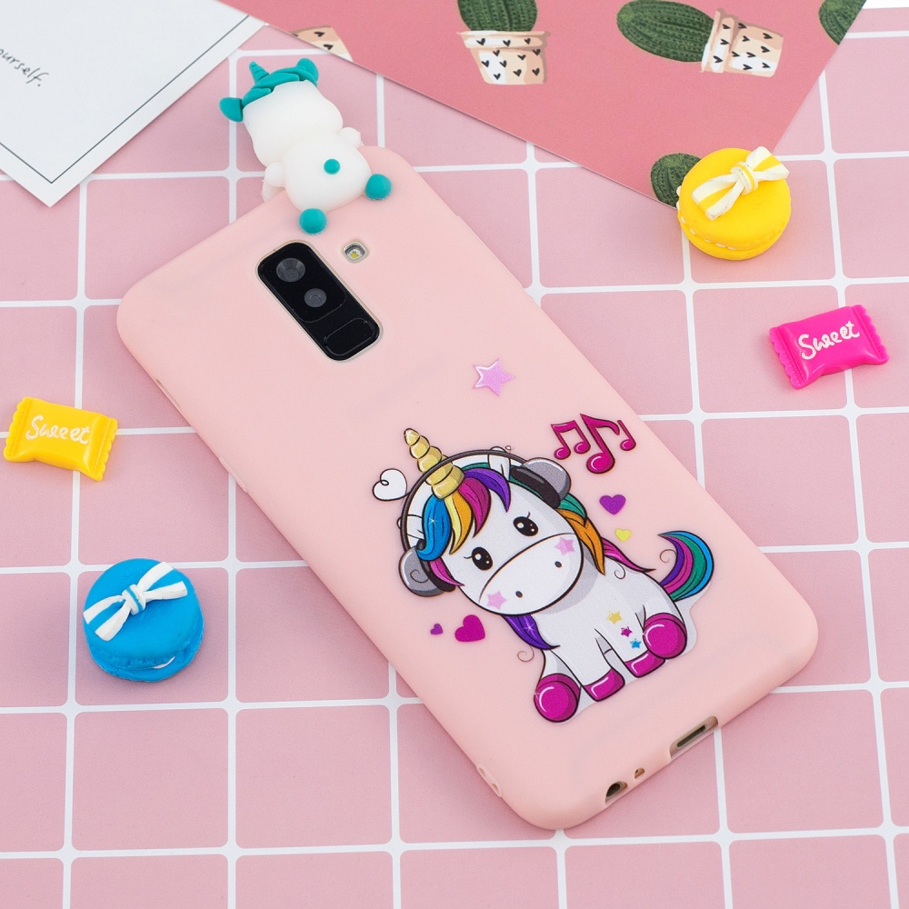 For Samsung A6 plus 2018 3D Cartoon Lovely Coloured Painted Soft TPU Back Cover Non-slip Shockproof Full Protective Case unicorn - Image 2