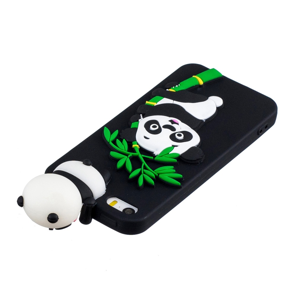 For iPhone 5/5S/SE/6/6S/6 Plus/6S Plus/7/8/7 Plus/8 Plus Phone Case 3D Cartoon Panda Bamboo Cellphone Back Shell Shockproof Smartphone Cover - Image 2