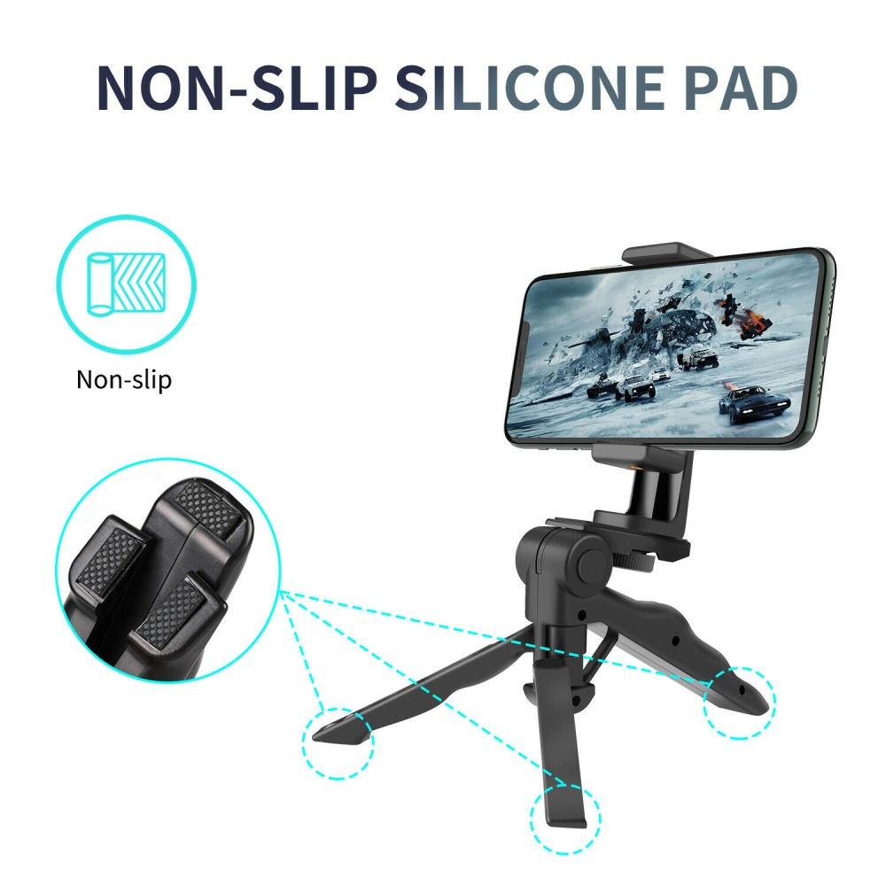 360° Adjustable Tripod Desktop Stand Desk Holder Stabilizer For Cell Phone GoPro black - Image 2