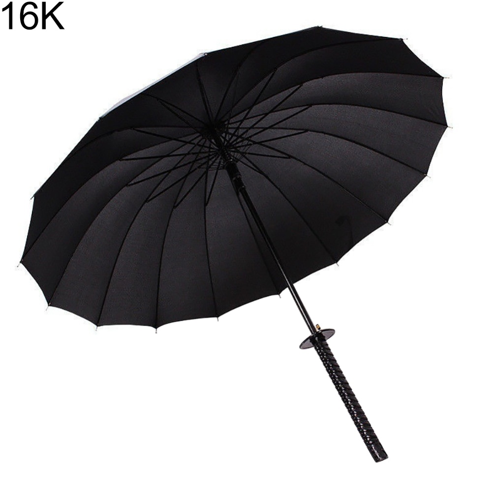Fashion Umbrella Black Samurai Katana Sword Handle Strap Long Classic Retro 16k Automatic Umbrella_60CM