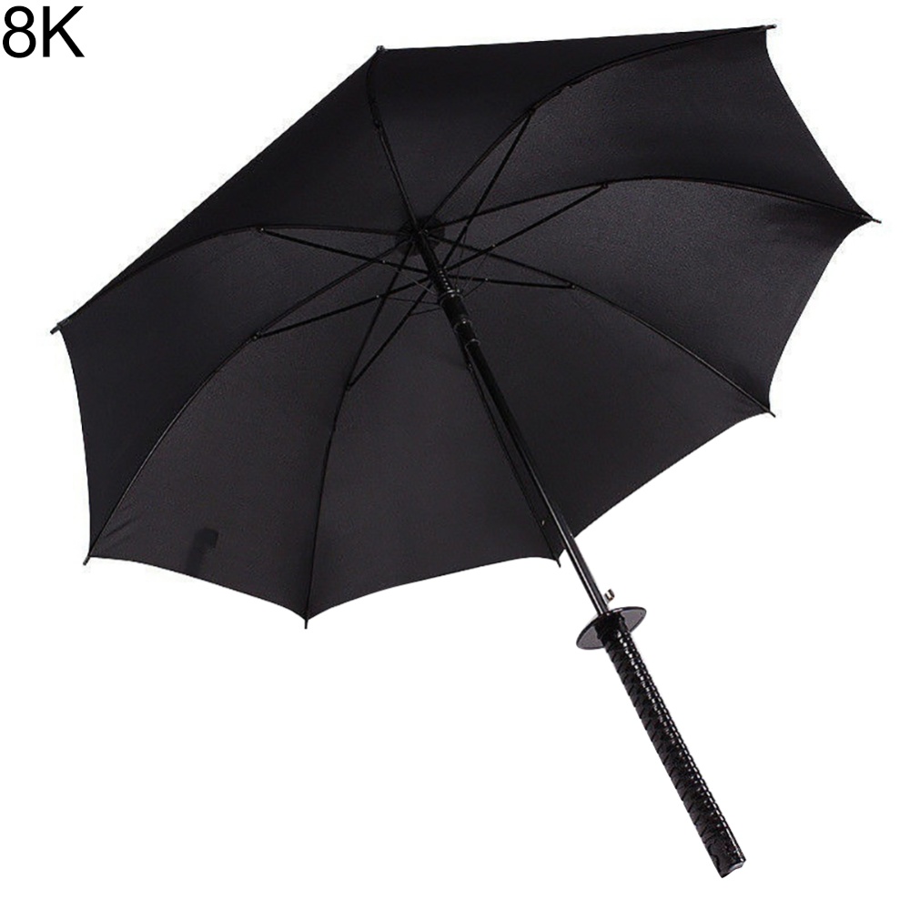 Fashion Umbrella Black Samurai Katana Sword Handle Strap Long Classic Retro 8k Automatic Umbrella_60CM