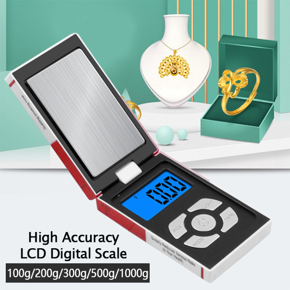 100g 500g 1000gx 0.01g 0.1g Mini Electronic Scales Pocket Digital Scale for Gold Sterling Silver Jewelry Balance Gram 1kg/0.1g - Image 3