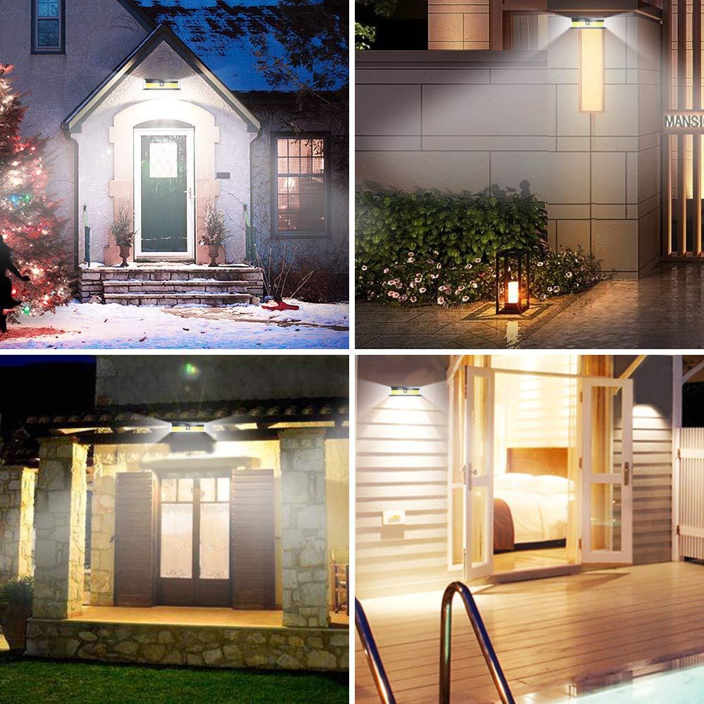 76LEDs COB Solar Lamp Motion Sensor Wall Light Waterproof Emergency Garden Yard Lamps White light_small - Image 3