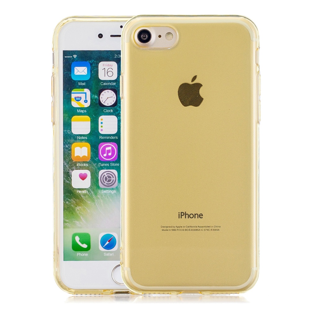 for iPhone 6/6S / 6 Plus/6S Plus 7/8 7 Plus/8 Clear Colorful TPU Back Cover Cellphone Case Shell Yellow - Image 2