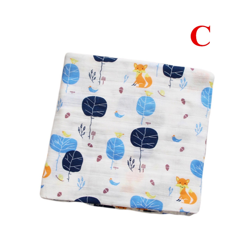 Baby Cotton 2-layer Bath Towel Newborn Stroller Seat Blanket C_120*120