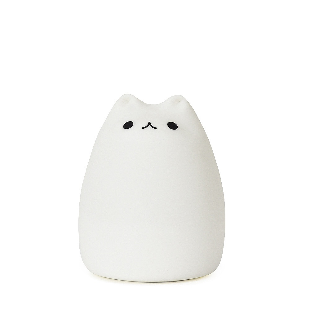 Litake LED Rechargeable Night Light - Warm White & RGB Multi Color, USB Port, Silicone Celebrity Cat