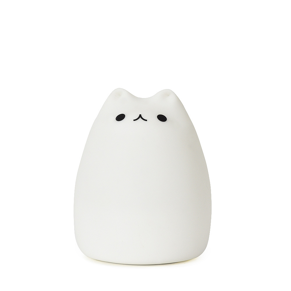 Litake LED Rechargeable Night Light - Warm White & RGB Multi Color, USB Port, Silicone Celebrity Cat