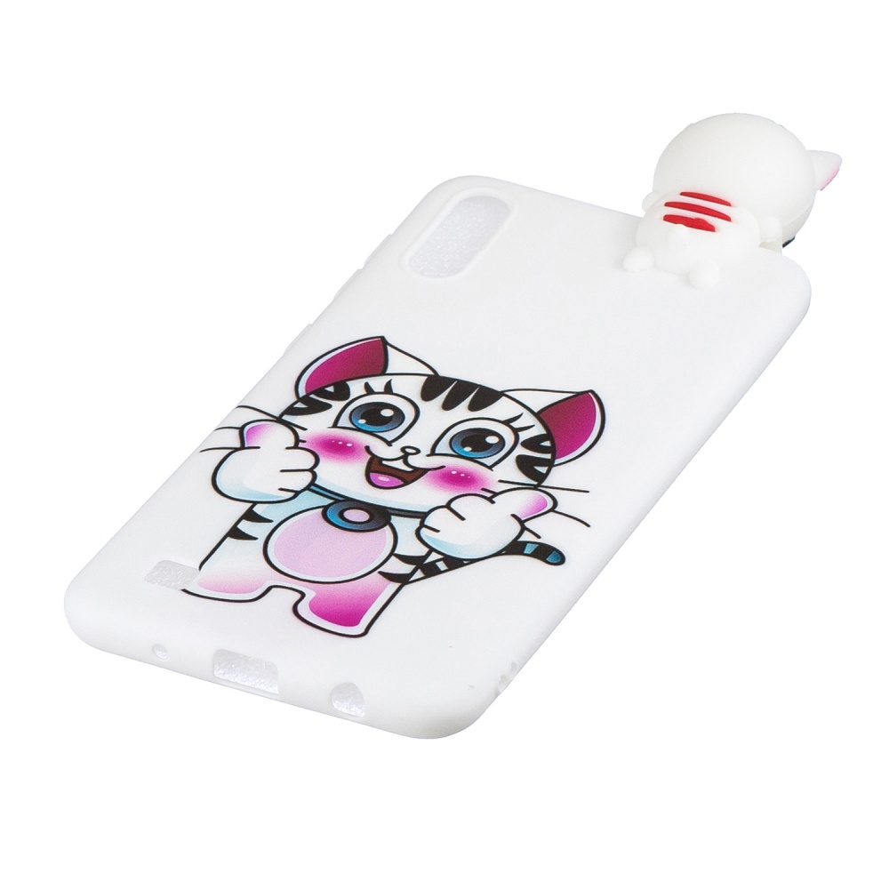 For Samsung A10 3D Cute Coloured Painted Animal TPU Anti-scratch Non-slip Protective Cover Back Case kitten - Image 2