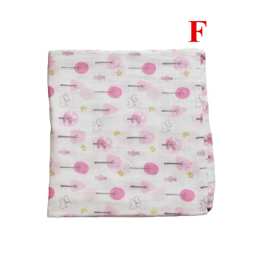 Baby Cotton 2-layer Bath Towel Newborn Stroller Seat Blanket F_120*120