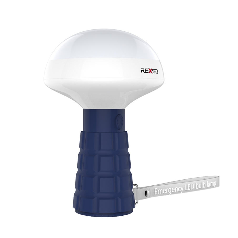 Rexso R1 LED Flashlight - 600 Lumen, 38 LEDs, Magnetic Base, 1800mAh Rechargeable Battery, Rubber Handle, Wrist Strap (Blue)