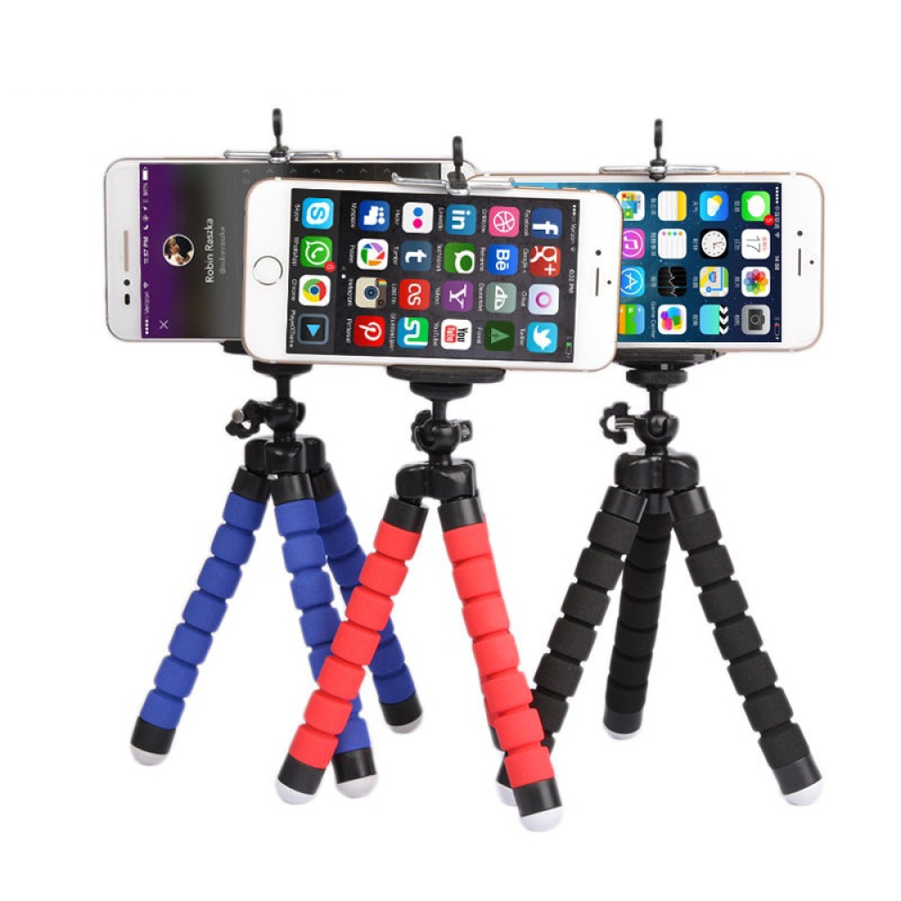 Flexible Portable Adjustable Tripod Mini Universal Octopus Leg Style Bluetooth Selfie Stick black_Without remote control - Image 2