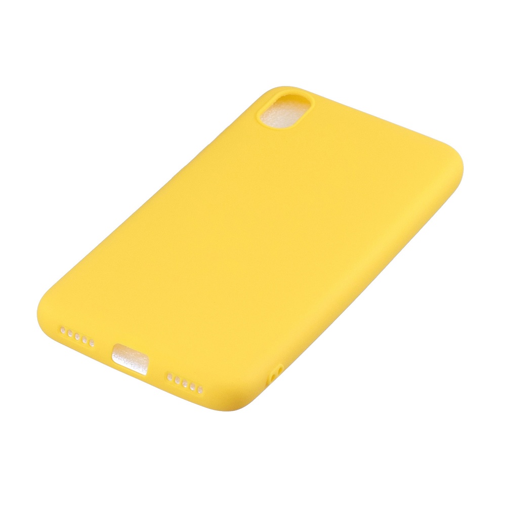 For Redmi 7A Lovely Candy Color Matte TPU Anti-scratch Non-slip Protective Cover Back Case yellow - Image 2