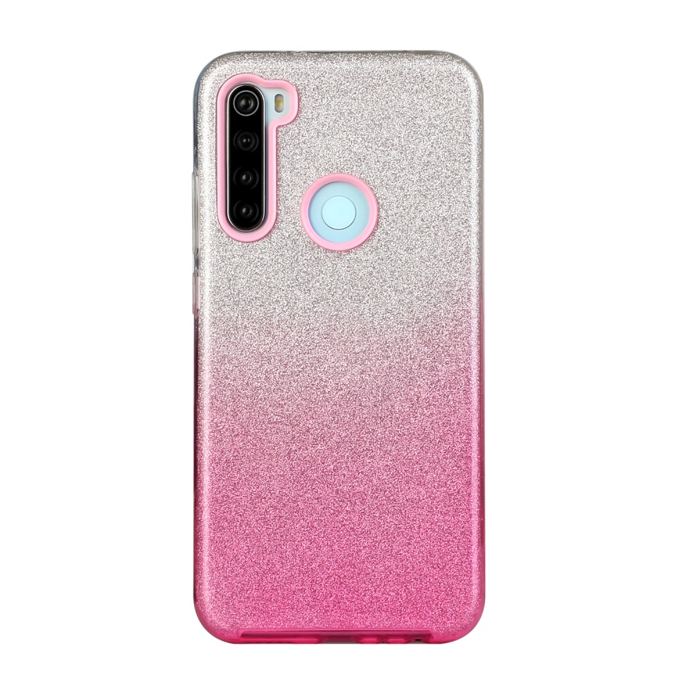 For Samsung A01/A11 European version/A31/A71 Phone Case Gradient Color Glitter Powder Cover with Airbag Bracket Pink - Image 2