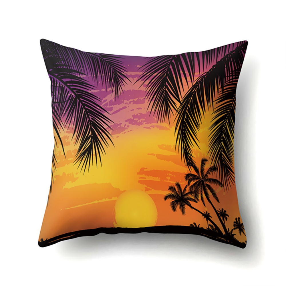Square Beach Sea Pillowcase Cushion Throw Pillow Cover Printed Living Room Sofa Case 45*45cm CCA422(8)