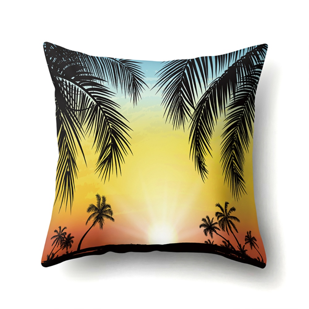 Square Beach Sea Pillowcase Cushion Throw Pillow Cover Printed Living Room Sofa Case 45*45cm CCA422(9)