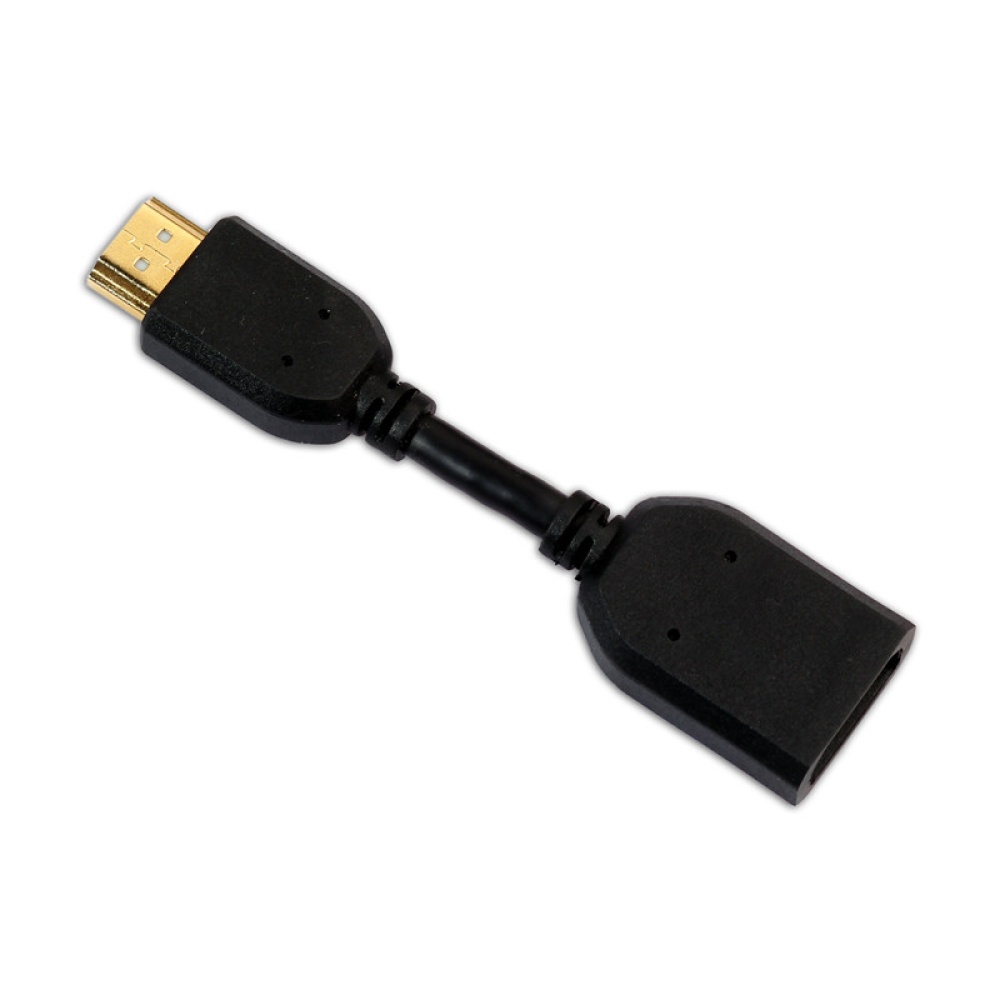 HDMI Extension Cable 11cm Male to Female Extender Adapter for Chromecast black - Image 2