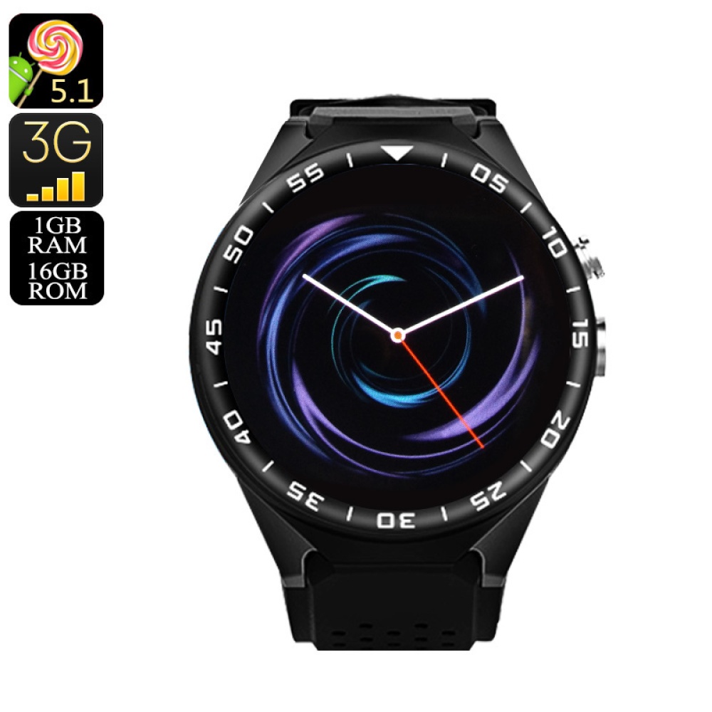 ZGPAX S99C Smart Watch Phone - 1 IMEI, 3G, WiFi, Bluetooth 4.0, Mic And Speakers, Pedometer, 5MP Camera, Quad-Core CPU (Black) - Image 2