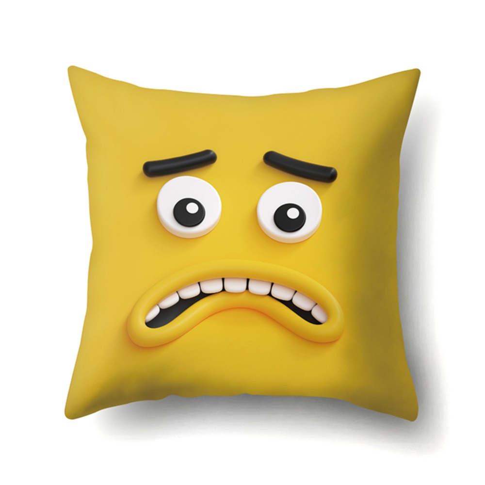 Cute Emoji Pattern Cushion Cover Pillow Case for Car Home Sofa Decor 45*45cm CCA426(4)