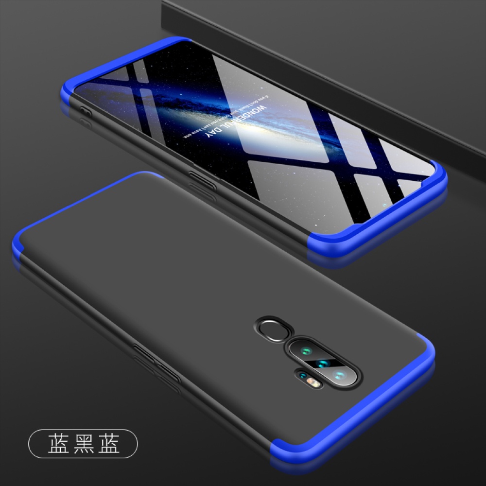 For OPPO A5 2020/A11X Cellphone Cover Hard PC Phone Case Bumper Protective Smartphone Shell black blue - Image 2