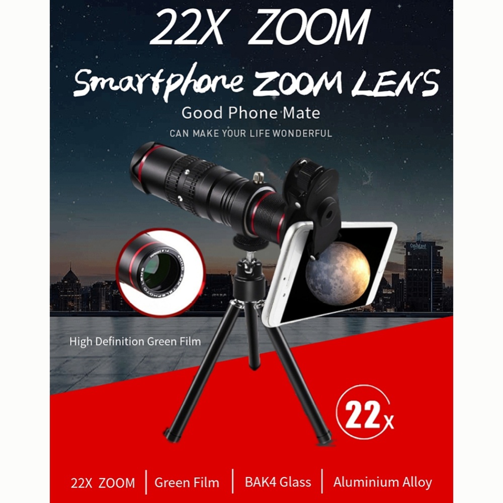 Universal 22X Super Zoom Lens Portable Telescope for Smartphone Camera telephoto lens - Image 2