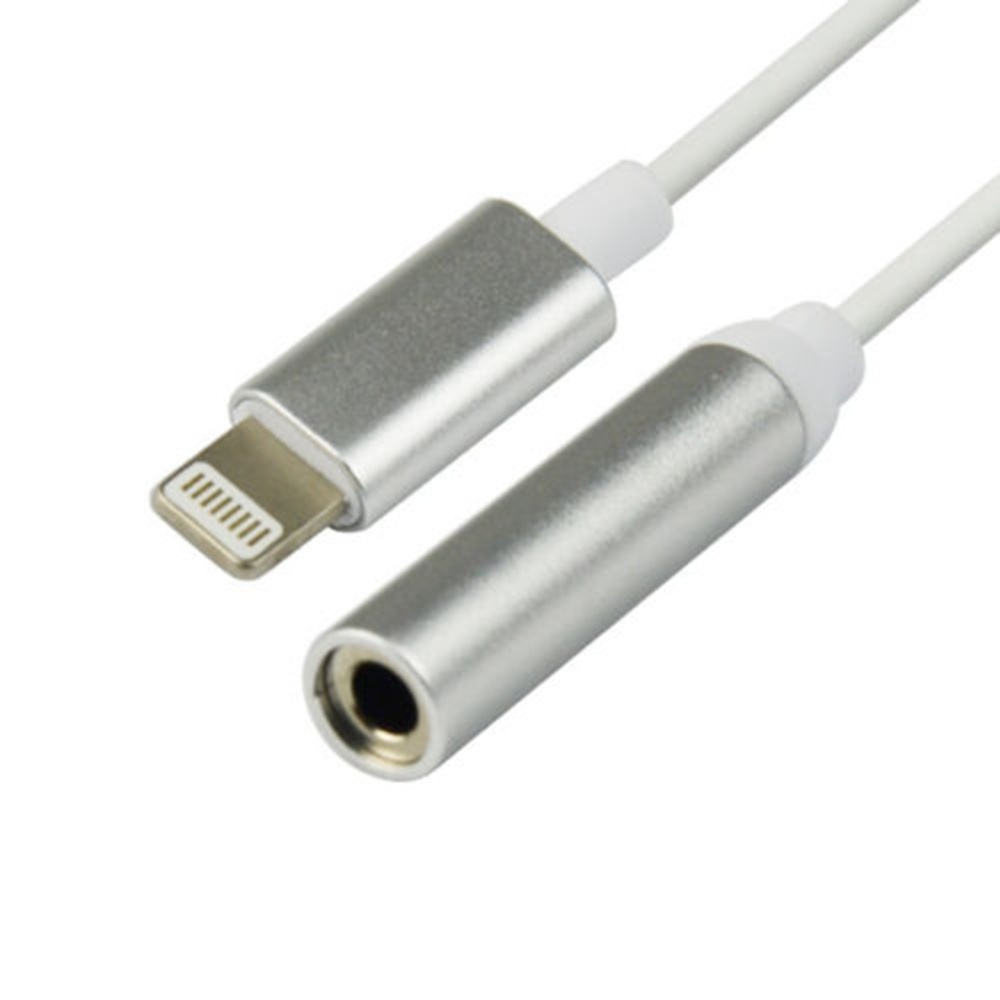 Lightning To 3.5mm Audio Jack Headphone Adapter Connector Cable for iphone 7/7 Plus Silver - Image 2