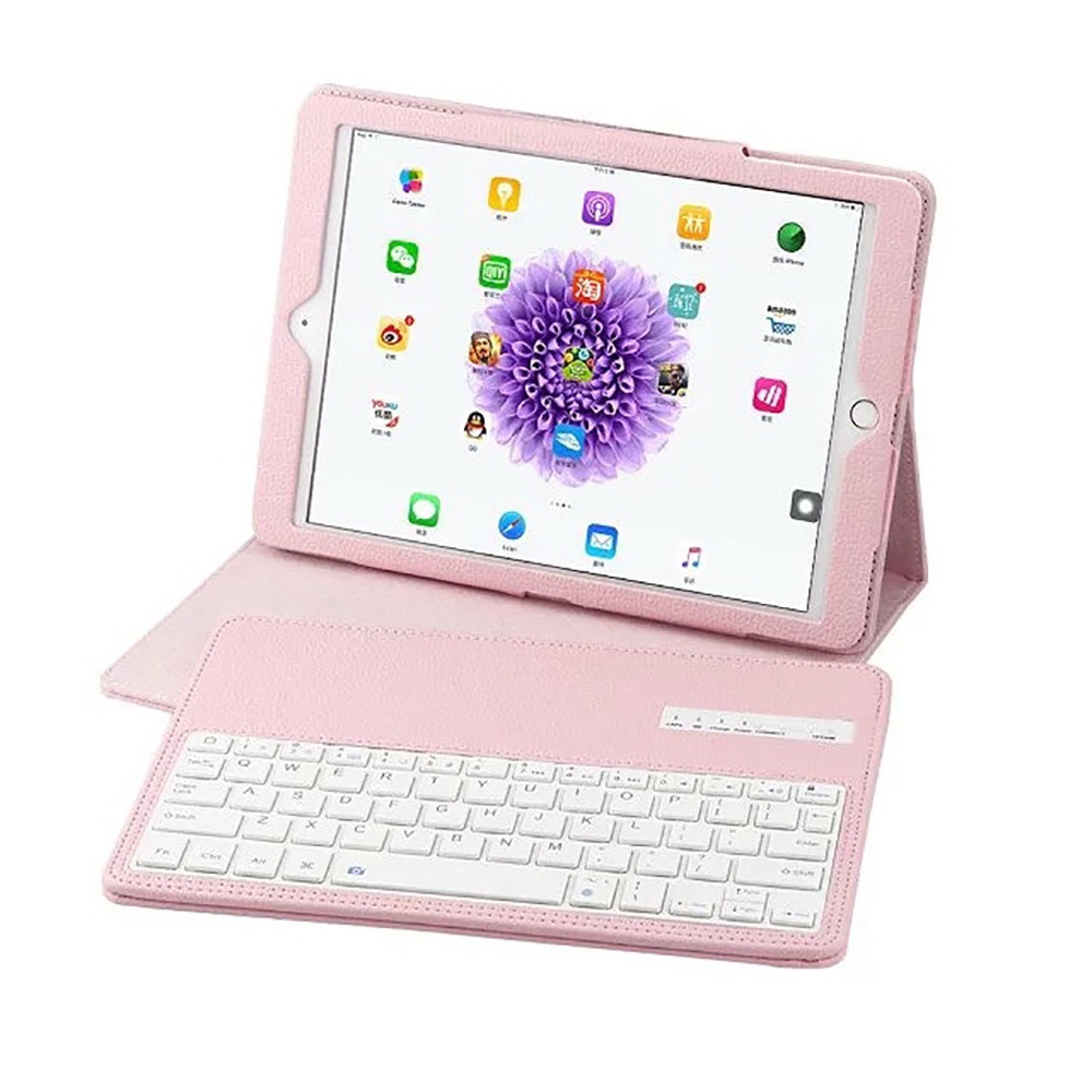 For iPad air/air2/Pro9.7/new Slim Bluetooth Keyboard+ Leather Stand Case Cover Pink - Image 2