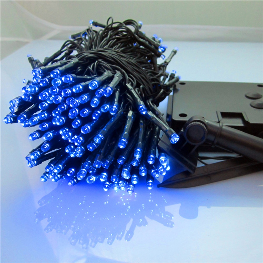 12M/22M 100LEDs/200LEDs Solar Power String Lamp Garden Party Decor Blue light_12 meters 100LED_(ME0003503)