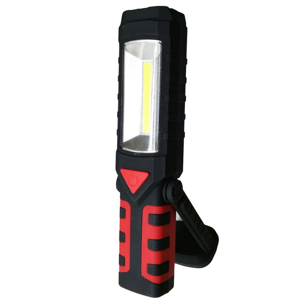 COB LED USB Chargeable Magnetic Work Light for Outdoor Activities Car Repair Mechanic Home Torch Black + red