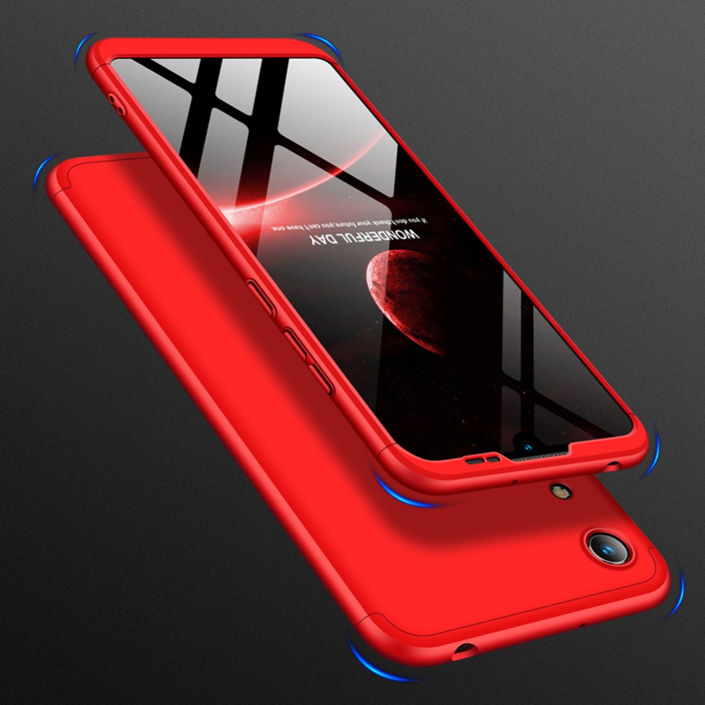 For HUAWEI HONOR 8A Ultra Slim PC Back Cover Non-slip Shockproof 360 Degree Full Protective Case red - Image 2