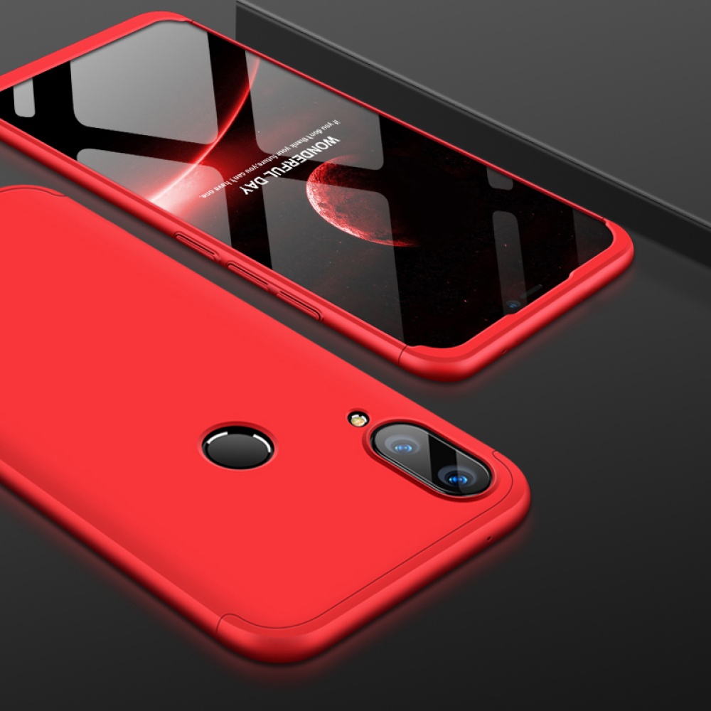 for HUAWEI Y9 2019 Ultra Slim PC Back Cover Non-slip Shockproof 360 Degree Full Protective Case red_HUAWEI - Image 2